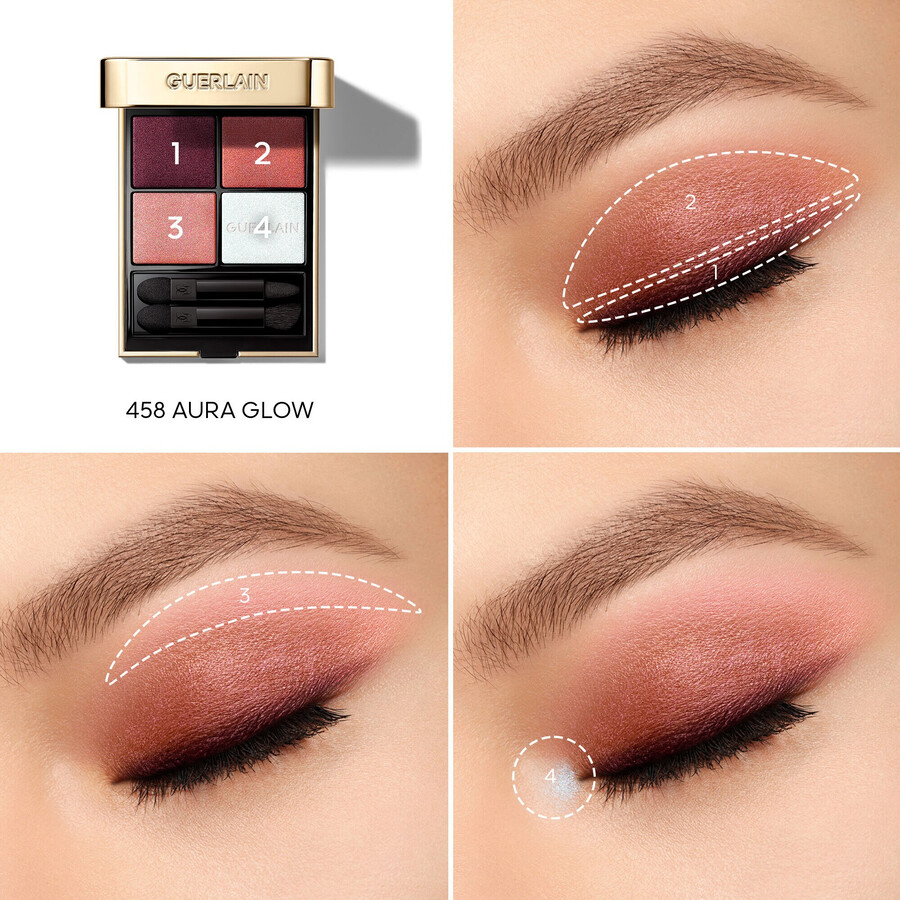 ombres g 458 aura glow ⋅ eyeshadow quad ⋅ guerlain