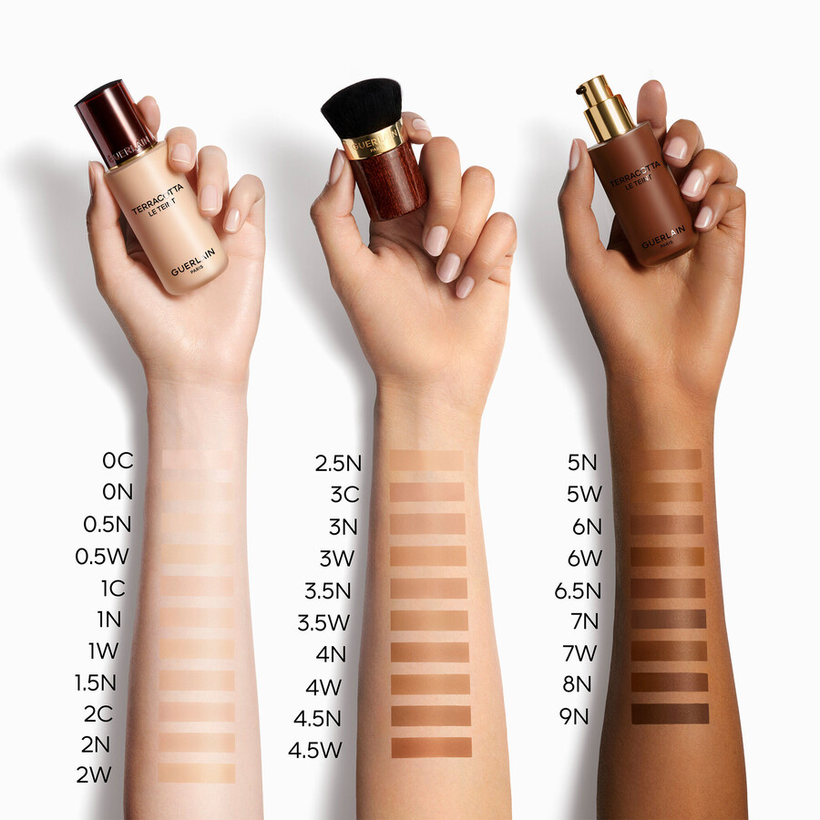 terracotta le teint ⋅ 24 stunden halt kein abfärben natürlicher glow perfektionierende foundation ⋅ guerlain